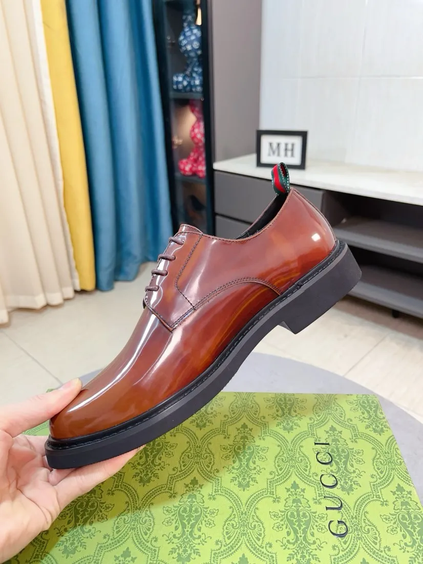 Men's men's shoes💰560🌹🌹Niuli [GUCCI] Formal men's leather shoes [strong][strong][strong] New model coming ~ original quality ☺The upper is imported from Italy with open edges, the leather is soft and delicate, and the wear-resistant and non-slip combination outsole is dignified and domineering, and the luxury charm is unobstructed! The natural and free nouveau riche leads the trend. Code number: 38-44